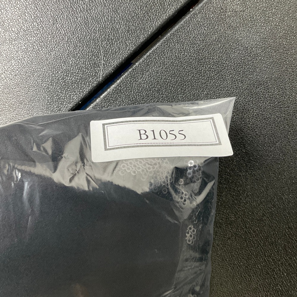 Calvin Klein Sheath Dress Women  4 Black Sequin Sleeve V-Back Cocktail Evening - Picture 12 of 13